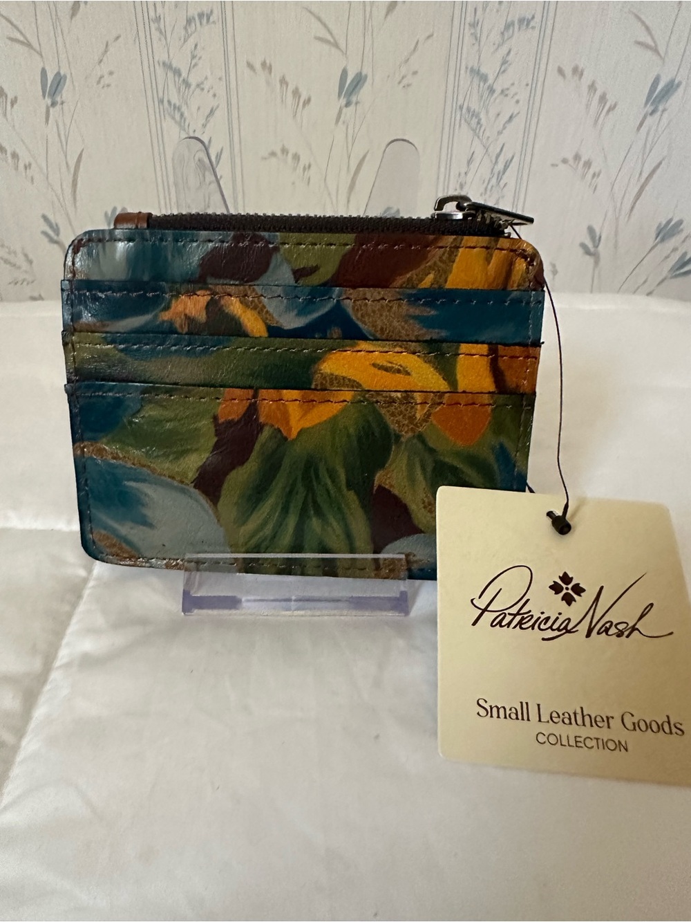 Patricia Nash Floral Leather Card Holder